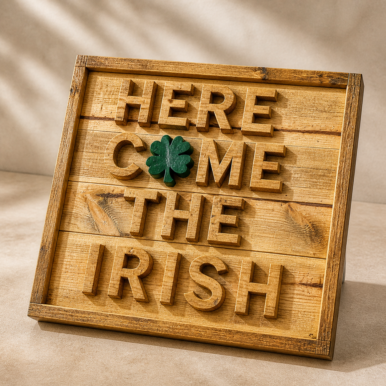 Notre Dame themed wooden sign